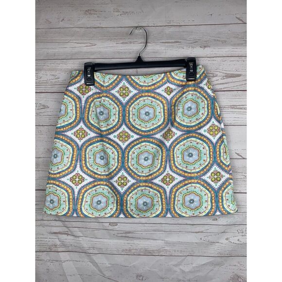 Karli Smith Designs Skirt Womens size 4 Preppy‎ Mini Green Blue Pink Floral - Picture 1 of 5